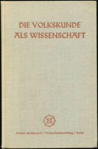 Herbert Stubenrauch, Verlagsbuchhandlung Berlin: Die Volkskunde als Wissenschaft